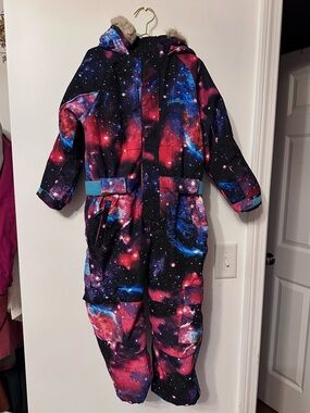 Kids Galaxy Print Snow Suit - Multicolor
